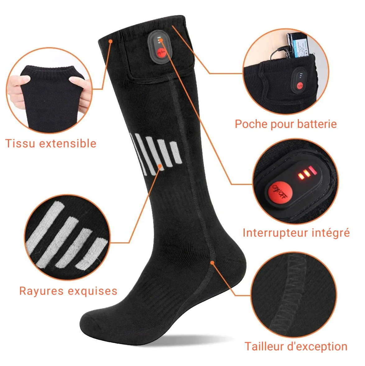 Chaussettes Chauffantes intelligentes